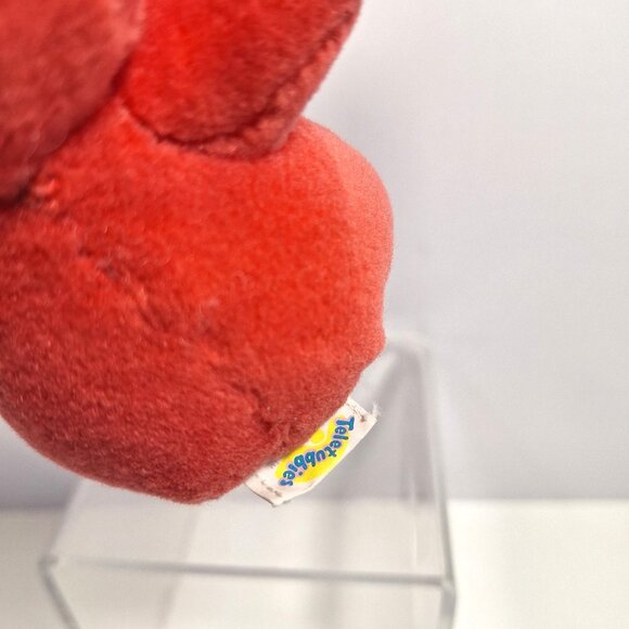 Plush Red Teletubby Po Teletubbies Backpack Clip Keychain 1998 Rubber Face - Picture 12 of 12